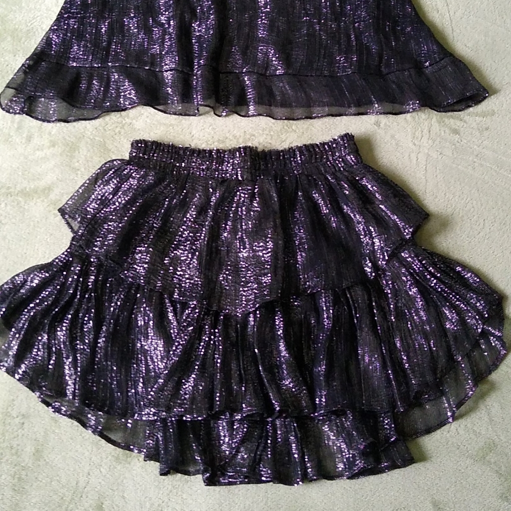 Loveshackfancy Skirt Set Ruffle Mini Skirt + Top S